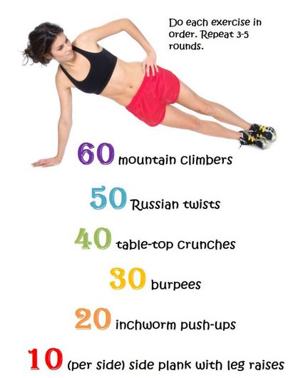 core workouts at home